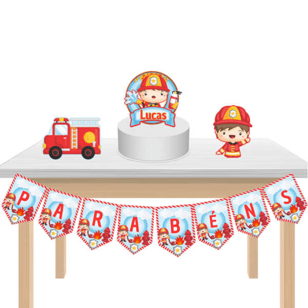 KIT festa Kit só um Bolinho Profissão Bombeiro - Imagem 4