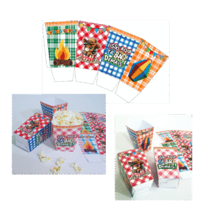 Kit de 12 Caixas para pipoca