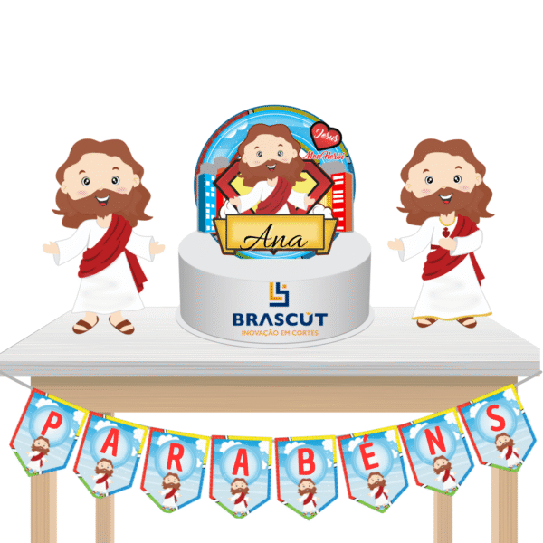 Kit Festa Kit só um Bolinho Jesus Meu Herói - Imagem 3