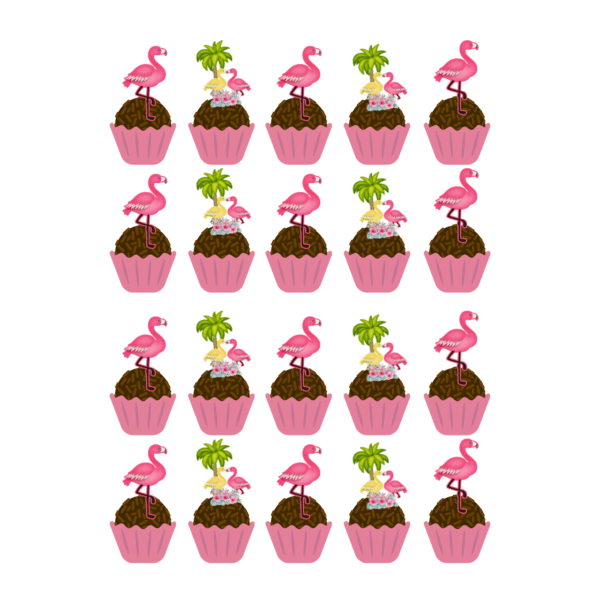 Kit Festa Kit só um Bolinho Flamingos - Imagem 3