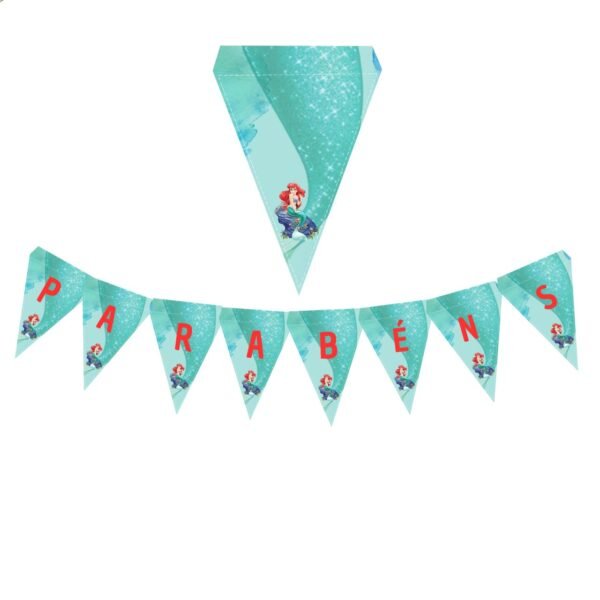 Kit Festa Kit só um Bolinho Pequena Sereia Ariel - Imagem 4