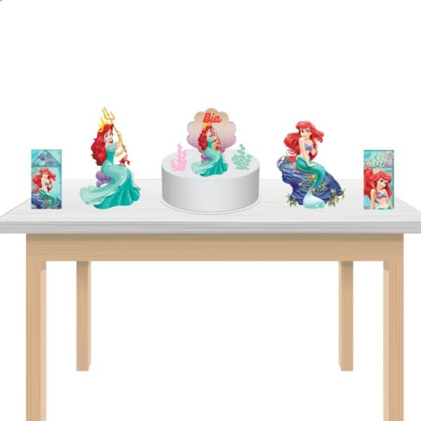 Kit Festa Kit só um Bolinho Pequena Sereia Ariel - Imagem 5